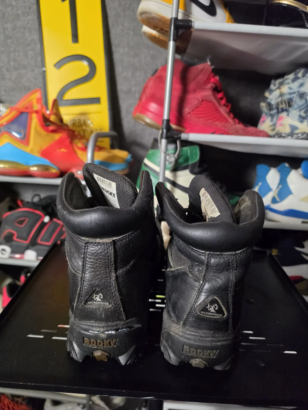 🔥 Rocky Black Men's Size 9 Wide Tactical Work Boots Worn!